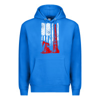 True Royal oilfield shirt   us flag oil rig shirt Premium Hoodie - linhVisuals