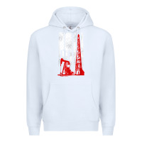 White oilfield shirt   us flag oil rig shirt Premium Hoodie - linhVisuals