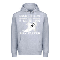 Heather Grey paranormal investigator ghost hunting t shirt Premium Hoodie - linhVisuals