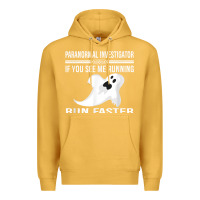 Mustard paranormal investigator ghost hunting t shirt Premium Hoodie - linhVisuals