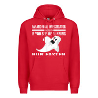 Red paranormal investigator ghost hunting t shirt Premium Hoodie - linhVisuals