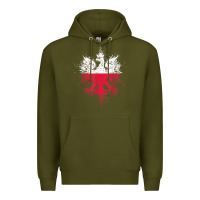 Army Green polish eagle  polish pride  polish flag  polish t shirt Premium Hoodie - linhVisuals