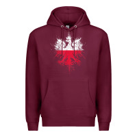 Burgundy polish eagle  polish pride  polish flag  polish t shirt Premium Hoodie - linhVisuals