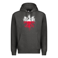 Charcoal Heather polish eagle  polish pride  polish flag  polish t shirt Premium Hoodie - linhVisuals