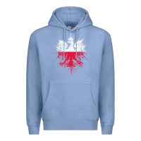 Colony Blue polish eagle  polish pride  polish flag  polish t shirt Premium Hoodie - linhVisuals