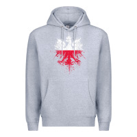Heather Grey polish eagle  polish pride  polish flag  polish t shirt Premium Hoodie - linhVisuals