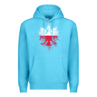 Ocean Blue polish eagle  polish pride  polish flag  polish t shirt Premium Hoodie - linhVisuals