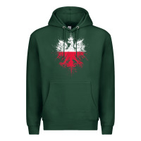 Sports Green polish eagle  polish pride  polish flag  polish t shirt Premium Hoodie - linhVisuals