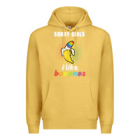 Antique Gold mens sorry girl i like bananas funny lgbt gay pride tshirt gifts Premium Hoodie - linhVisuals