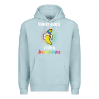 Blue Mist mens sorry girl i like bananas funny lgbt gay pride tshirt gifts Premium Hoodie - linhVisuals