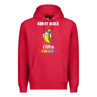Cardinal mens sorry girl i like bananas funny lgbt gay pride tshirt gifts Premium Hoodie - linhVisuals