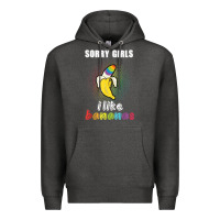 Charcoal Heather mens sorry girl i like bananas funny lgbt gay pride tshirt gifts Premium Hoodie - linhVisuals