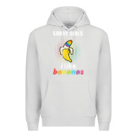 Dove Grey mens sorry girl i like bananas funny lgbt gay pride tshirt gifts Premium Hoodie - linhVisuals