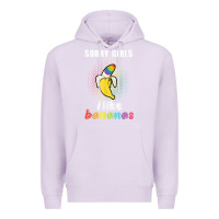 Lilac mens sorry girl i like bananas funny lgbt gay pride tshirt gifts Premium Hoodie - linhVisuals