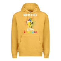 Mustard mens sorry girl i like bananas funny lgbt gay pride tshirt gifts Premium Hoodie - linhVisuals