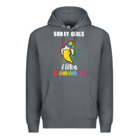 Rock mens sorry girl i like bananas funny lgbt gay pride tshirt gifts Premium Hoodie - linhVisuals