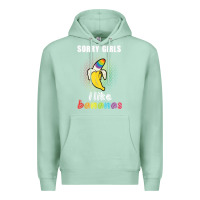 Seafoam mens sorry girl i like bananas funny lgbt gay pride tshirt gifts Premium Hoodie - linhVisuals