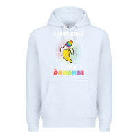 White mens sorry girl i like bananas funny lgbt gay pride tshirt gifts Premium Hoodie - linhVisuals