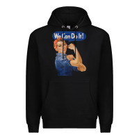 Black rosie the riveter shirt we can do it feminist retro t shirt Premium Hoodie - linhVisuals