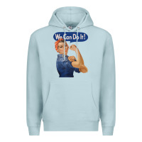 Blue Mist rosie the riveter shirt we can do it feminist retro t shirt Premium Hoodie - linhVisuals
