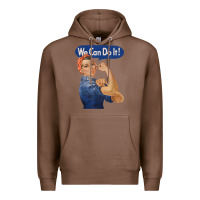 Chestnut rosie the riveter shirt we can do it feminist retro t shirt Premium Hoodie - linhVisuals