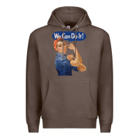 Coffee rosie the riveter shirt we can do it feminist retro t shirt Premium Hoodie - linhVisuals