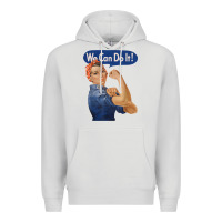 Dove Grey rosie the riveter shirt we can do it feminist retro t shirt Premium Hoodie - linhVisuals