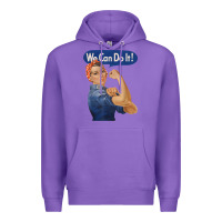 Purple rosie the riveter shirt we can do it feminist retro t shirt Premium Hoodie - linhVisuals