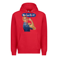 Red rosie the riveter shirt we can do it feminist retro t shirt Premium Hoodie - linhVisuals