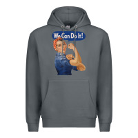 Rock rosie the riveter shirt we can do it feminist retro t shirt Premium Hoodie - linhVisuals