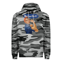 Slate Camo rosie the riveter shirt we can do it feminist retro t shirt Premium Hoodie - linhVisuals