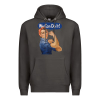 Smoke rosie the riveter shirt we can do it feminist retro t shirt Premium Hoodie - linhVisuals