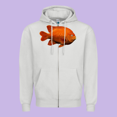 California Garibaldi Fish Zipper Hoodie Designed By Ranaportraitstore