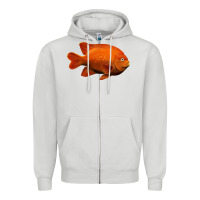 Dove Grey California Garibaldi Fish Zipper Hoodie - RanaPortraitStore