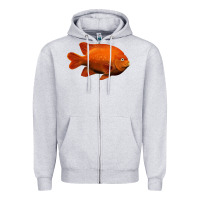 Heather Grey California Garibaldi Fish Zipper Hoodie - RanaPortraitStore