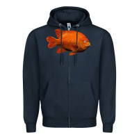 Navy California Garibaldi Fish Zipper Hoodie - RanaPortraitStore
