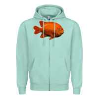 Seafoam California Garibaldi Fish Zipper Hoodie - RanaPortraitStore