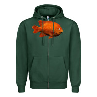 Sports Green California Garibaldi Fish Zipper Hoodie - RanaPortraitStore