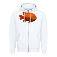 White California Garibaldi Fish Zipper Hoodie - RanaPortraitStore