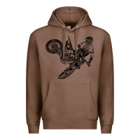 Chestnut Eli Tomac Jump Illustration Premium Hoodie - linhVisuals