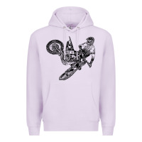 Lilac Eli Tomac Jump Illustration Premium Hoodie - linhVisuals