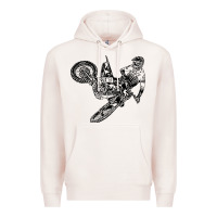 Pale Pink Eli Tomac Jump Illustration Premium Hoodie - linhVisuals