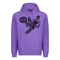 Purple Eli Tomac Jump Illustration Premium Hoodie - linhVisuals