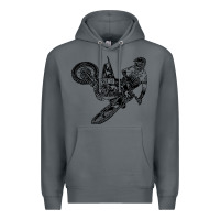 Rock Eli Tomac Jump Illustration Premium Hoodie - linhVisuals