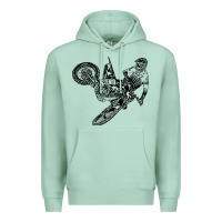 Seafoam Eli Tomac Jump Illustration Premium Hoodie - linhVisuals