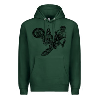 Sports Green Eli Tomac Jump Illustration Premium Hoodie - linhVisuals