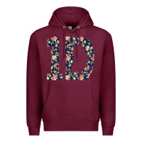 Burgundy one direction flower [tw] Premium Hoodie - linhVisuals