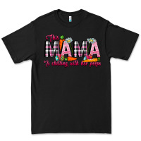 Black This Mama Is Chilling With Her Peeps Premium Tee - CowhideDigitalArt