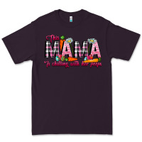 Plum This Mama Is Chilling With Her Peeps Premium Tee - CowhideDigitalArt