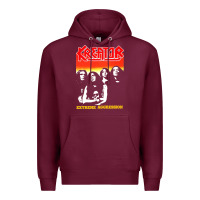 Burgundy kreator essential music Premium Hoodie - linhVisuals
